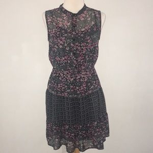 Flower print sleeveless dress